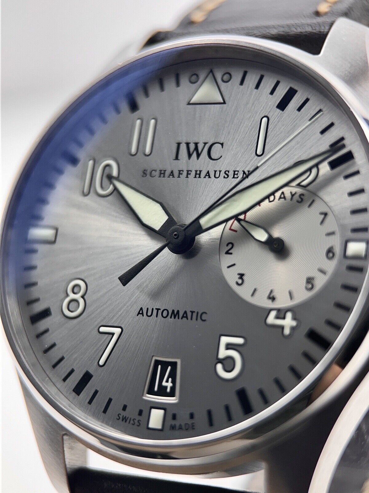 IWC Big Pilot Mens's Automatic Watch Silver Dial Steel 46mm IW500906 B/P