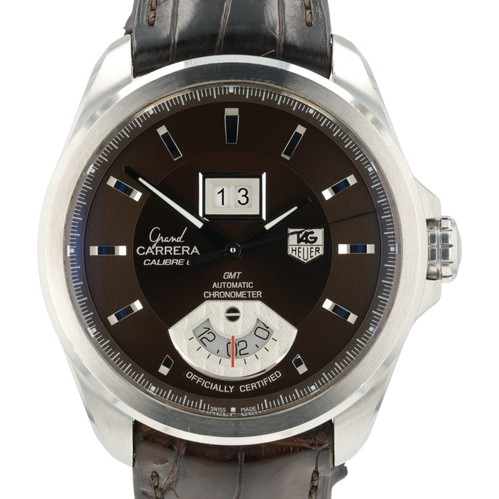 Tag Heuer Grand Carrera Brown Dial Steel 43mm Automatic Men’s Watch WAV5113