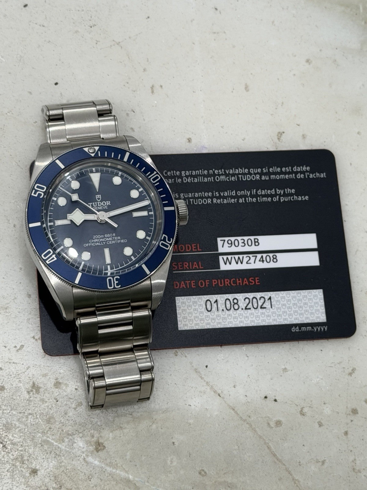 2021 TUDOR Black Bay 79030B Stainless Steel Men's Automatic Watch - Box/Papers