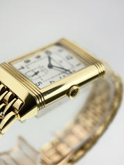 LeCoultre Reverso 18k Yellow Gold Silver Dial 26mm Manual Men's Watch 270.1.62