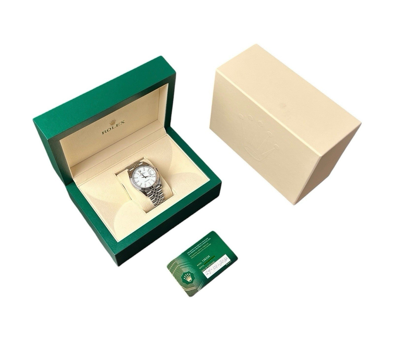 Rolex Datejust Stainless Steel White Dial 41mm Automatic Men’s Watch 126334