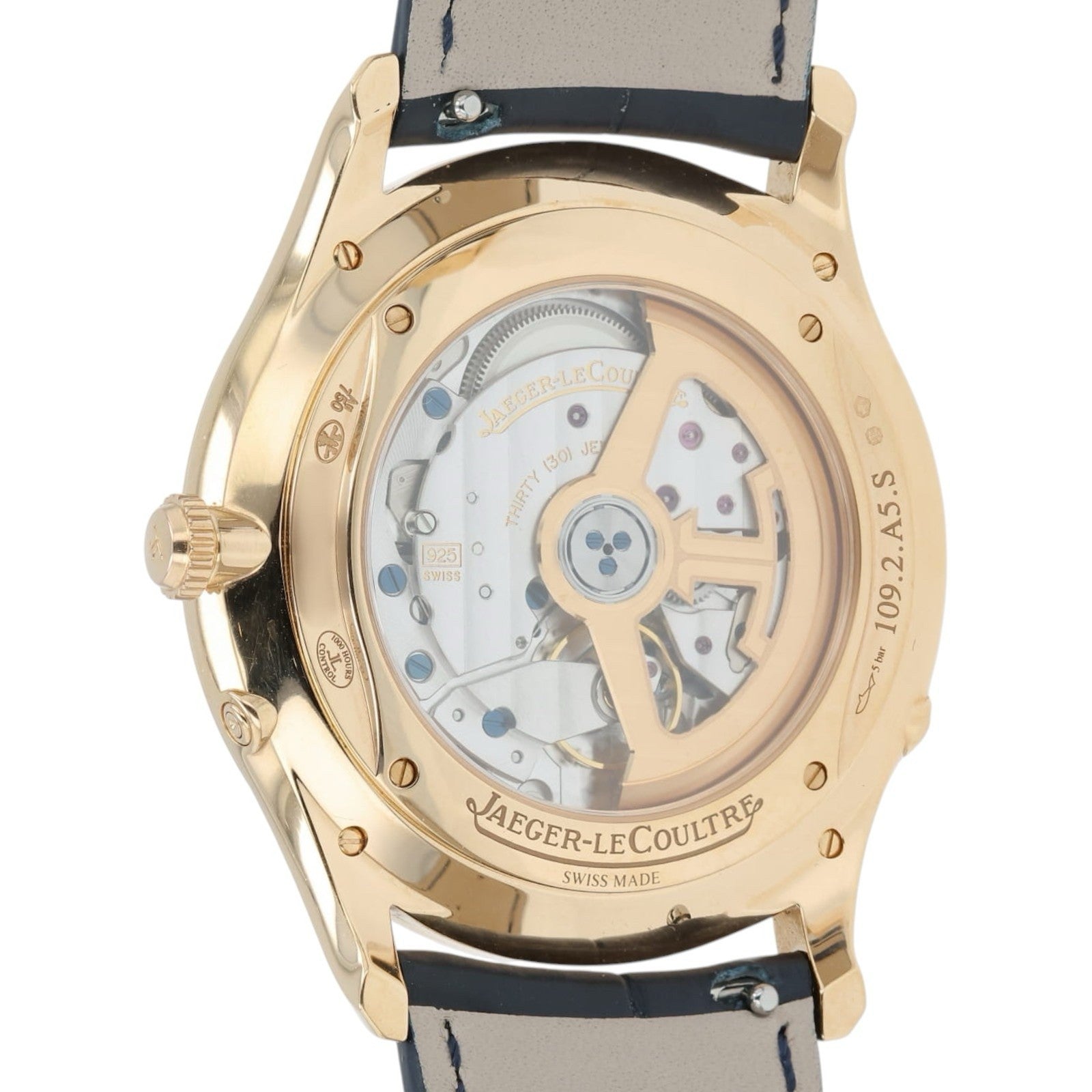 JLC Master Ultra-Thin Moon Blue Dial 18k Rose Gold 39mm Automatic Men’s Q1362580