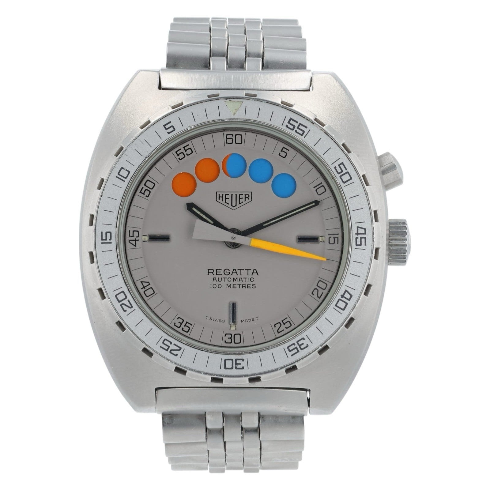 Heuer Regatta Timer Grey Dial Stainless Steel 42mm Automatic Men’s Watch 134.603