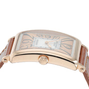 Franck Muller Long Island 18k Rose Gold Salmon Dial 36x26mm Quartz Watch 952QZ