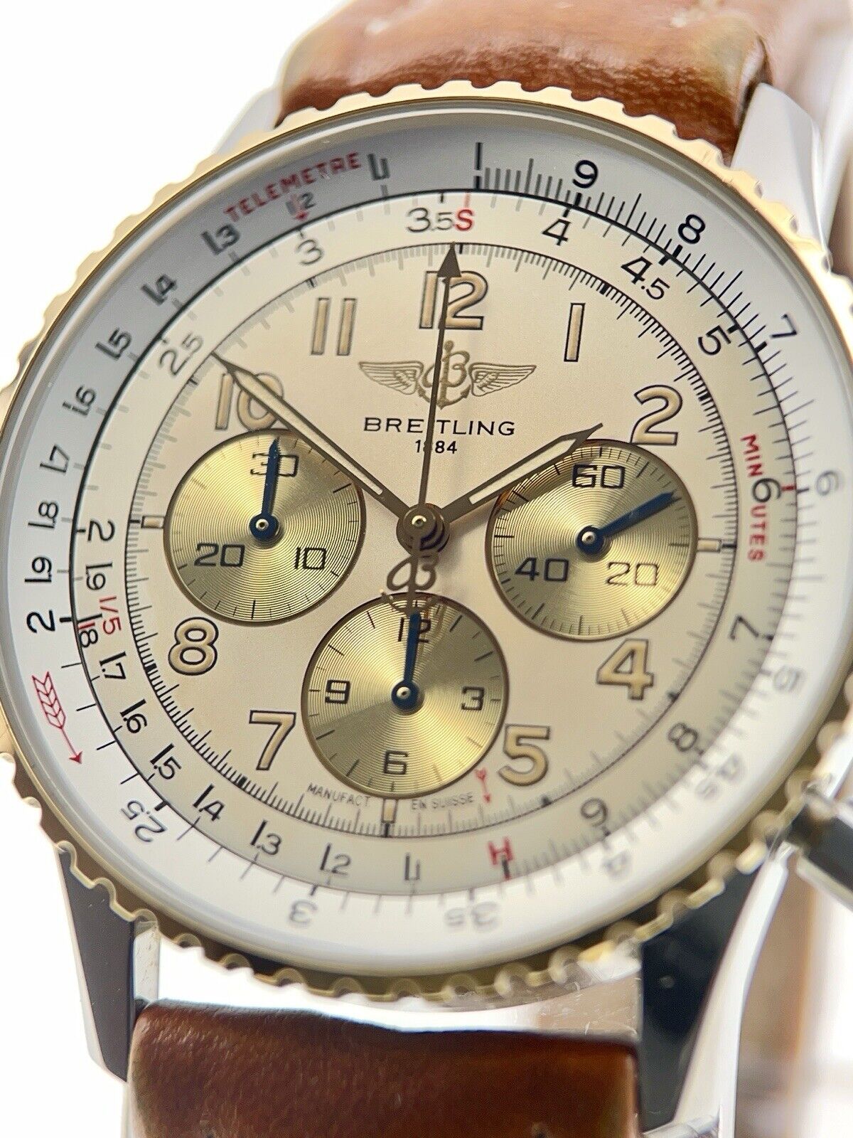 Breitling Navitimer 92 Steel Gold 38mm Automatic Men s Watch D30022 Birmingham Luxury Watches