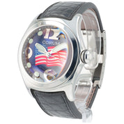 Corum Bubble American Flag Stainless Steel Black Dial 45mm Quartz 163.150.20