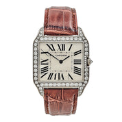 Cartier Santos Dumont Manual Wind 35mm 18k White Gold - AM Diamonds