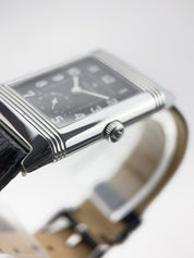 Jaeger LeCoultre Grande Reverso 976 Steel Black Dial Manual Wind Watch Q3738470