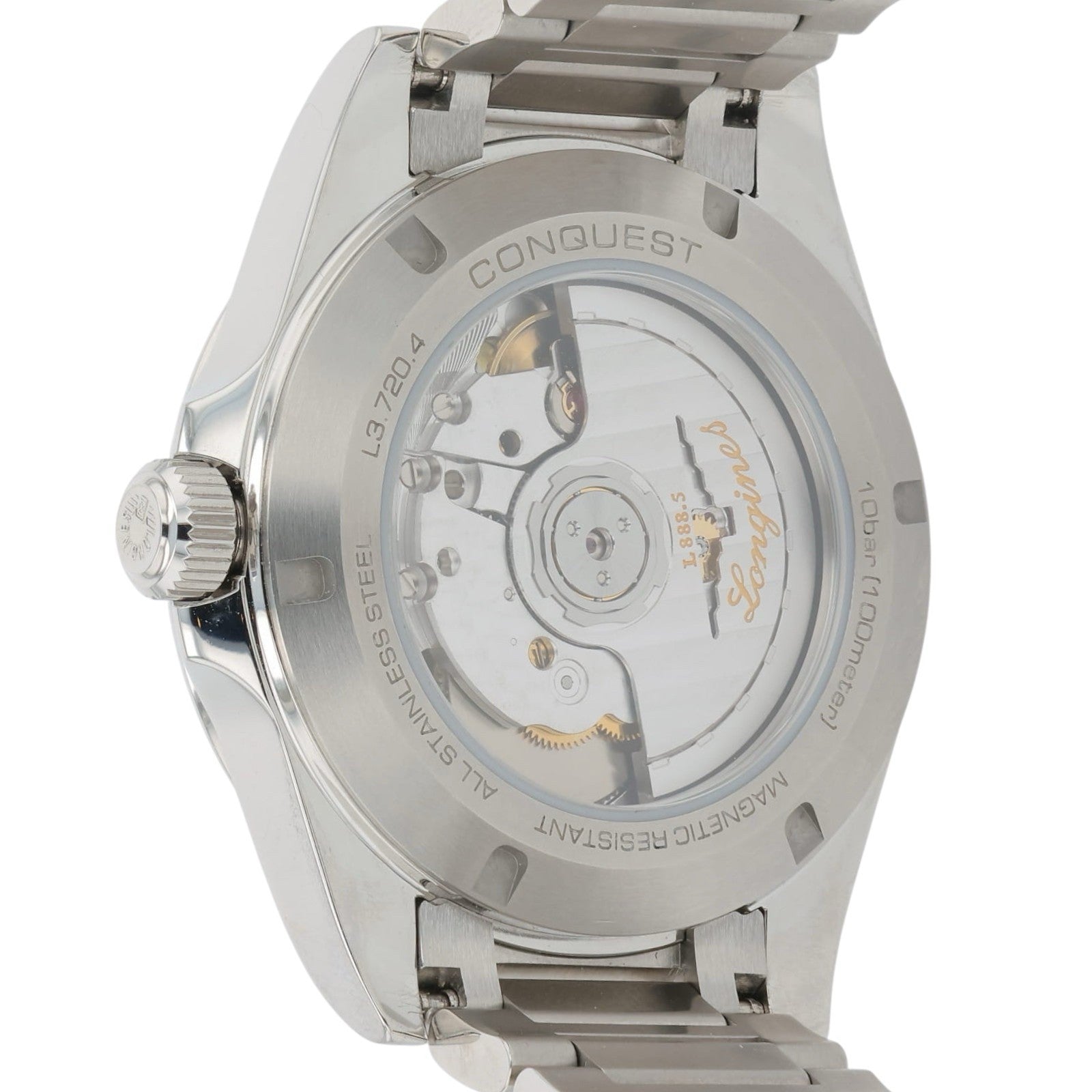 Longines Conquest Stainless Steel Blue Dial 38mm Automatic Mens Watch L3.720.4