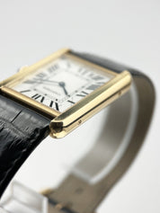 Cartier Tank Solo 18k Gold 3167 27.5mm Quartz Unisex Watch Roman Numerals