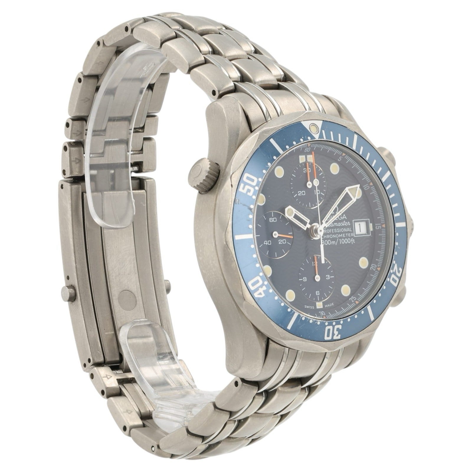 Omega Seamster Blue Dial Titanium 41.5mm Automatic Movement Mens Watch 2298.80