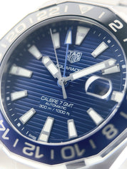 Tag Heuer Aquaracer Stainless Steel Blue Dual 43mm Automatic Men’s Watch WAY201T