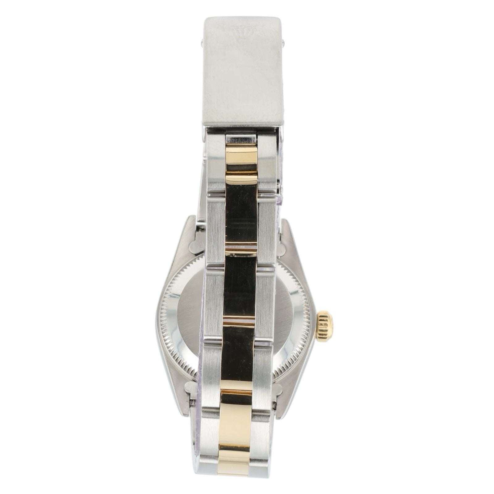 Rolex Oyster Silver Dial 18k Yellow Gold & Steel 24mm Automatic Women's 76183
