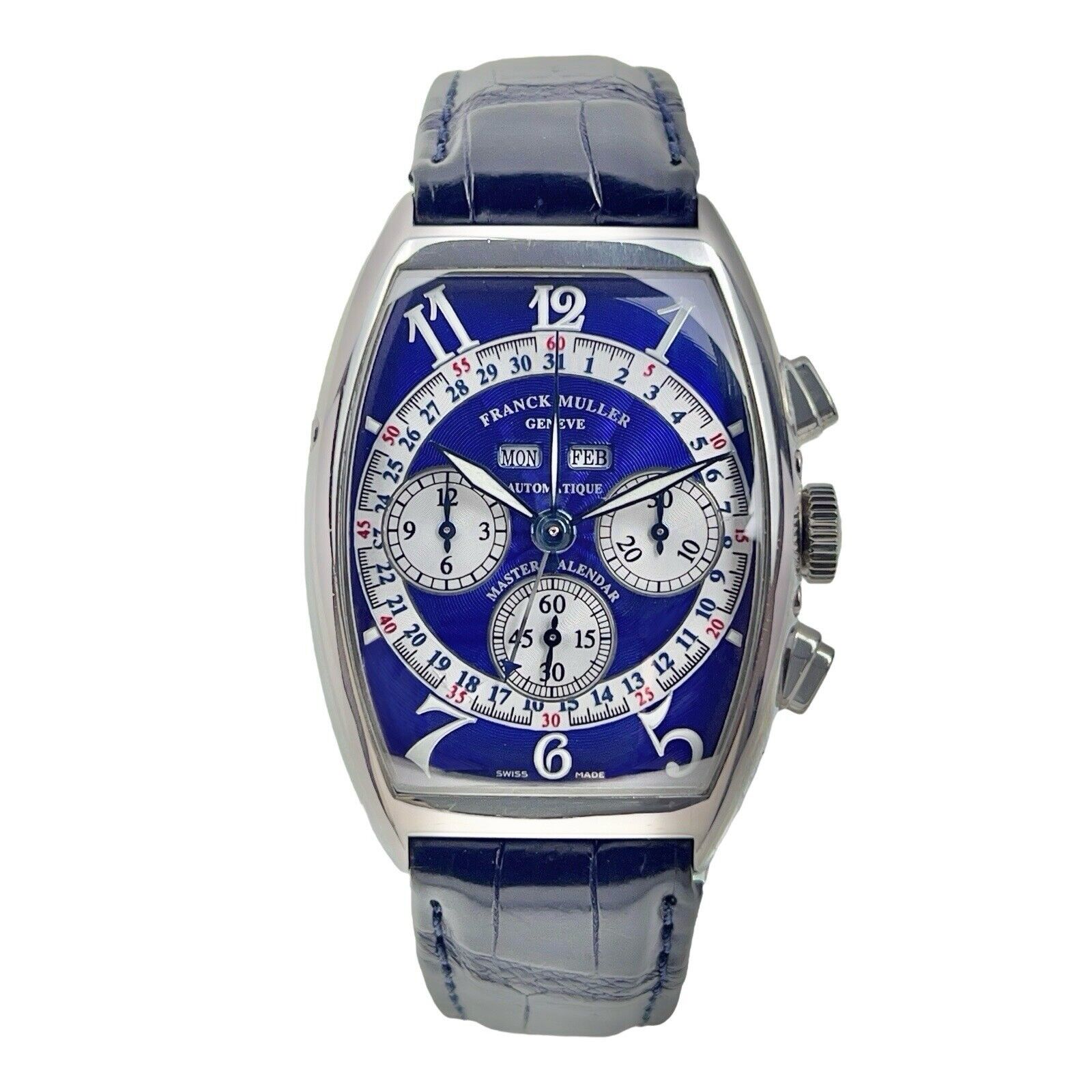 Franck Muller Master Calendar Chronograph Steel Blue 34mm Automatic Men’s Watch