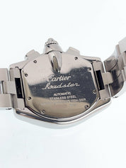Cartier Roadster Stainless Steel Black Dial 40mm Automatic Mens Watch W62007X6