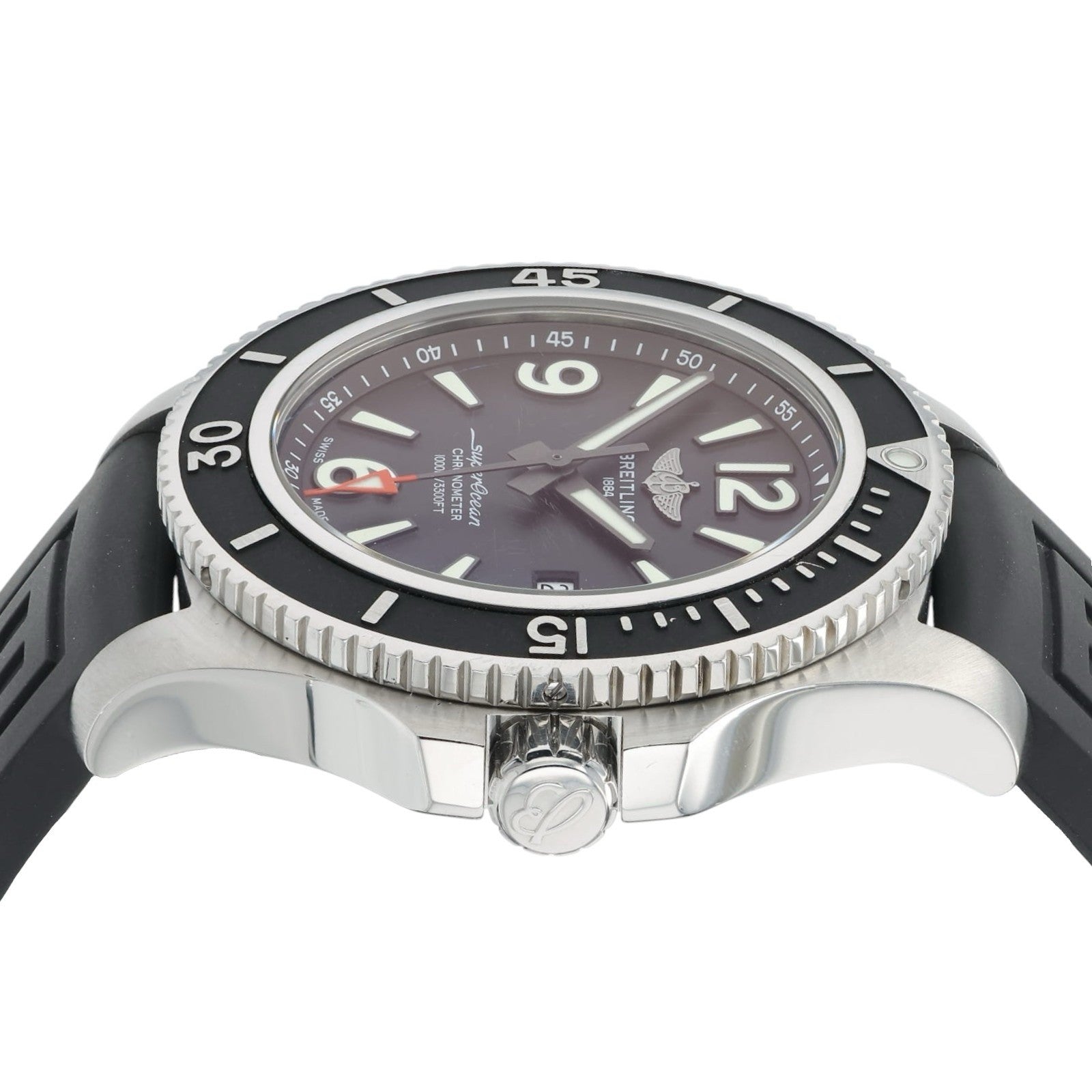 Breitling SuperOcean Black Dial Stainless Steel 44mm Automatic Mens Watch A1736