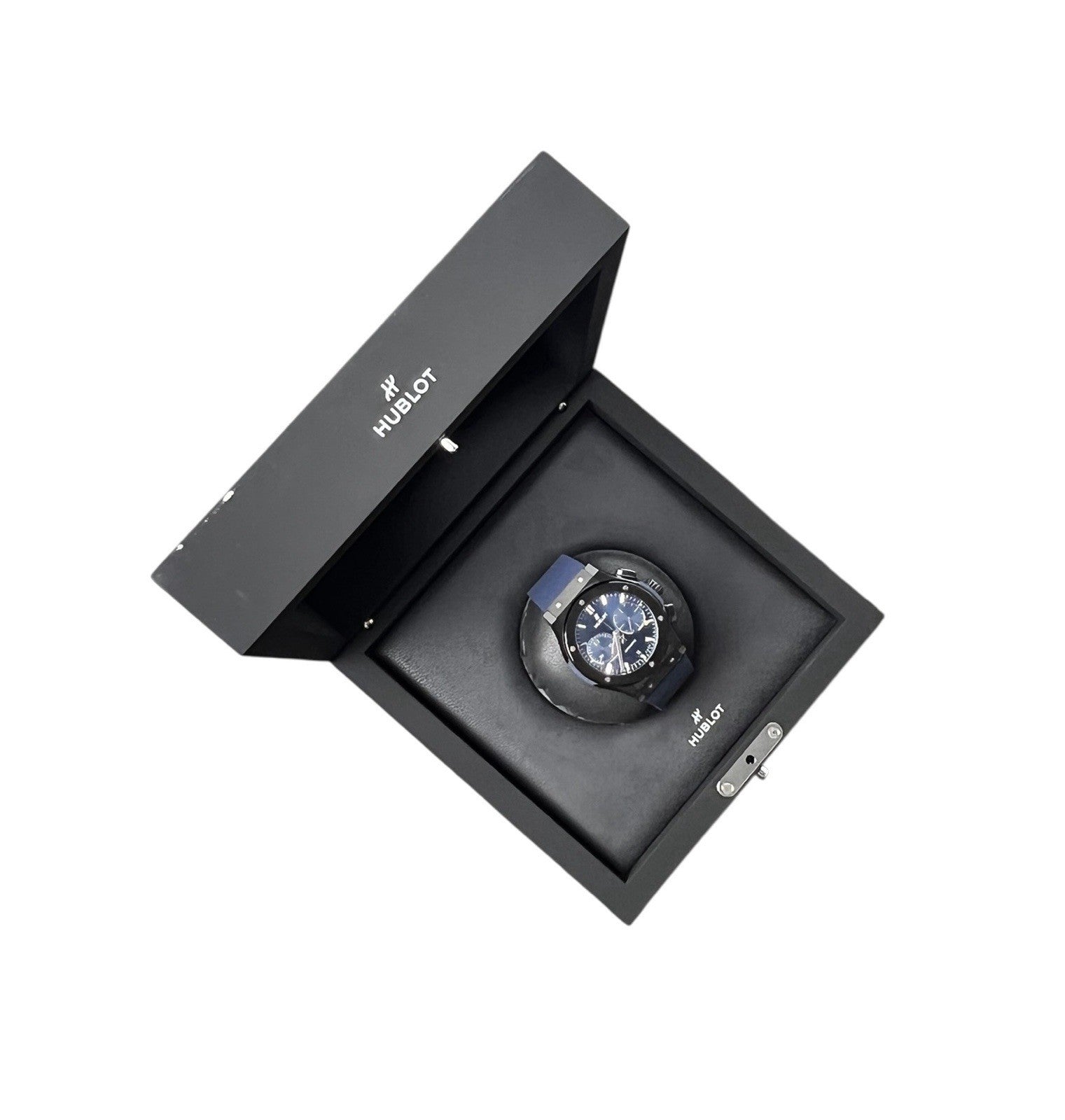 Hublot Classic Fusion Blue Dial Ceramic 45mm Automatic Mens Watch 521.CM.7170.RX