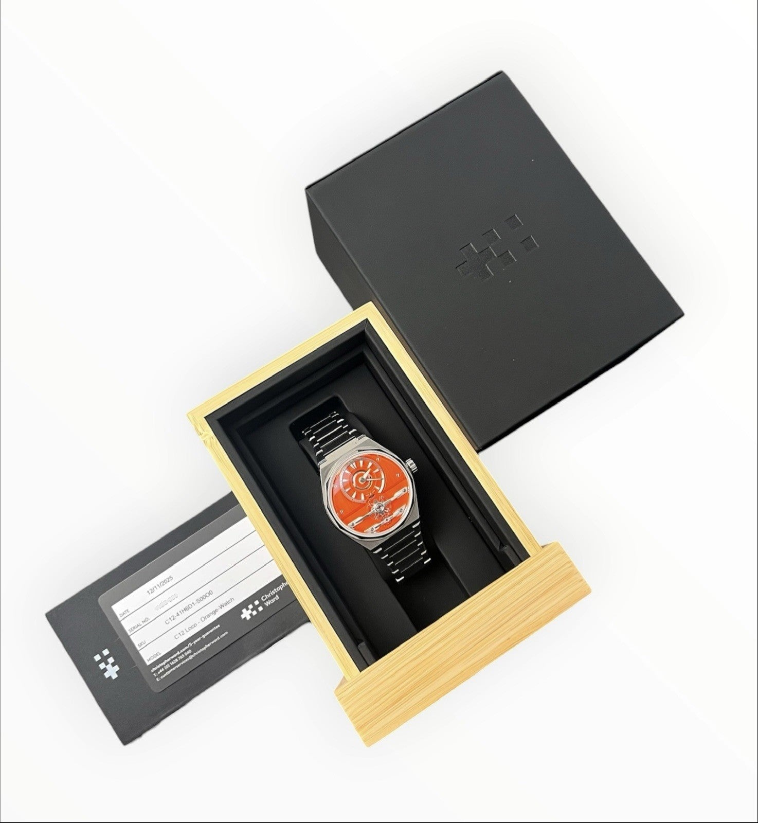 Christopher Ward C12 Loco Orange Dial Steel 41mm Manual Wind Men’s Watch C12