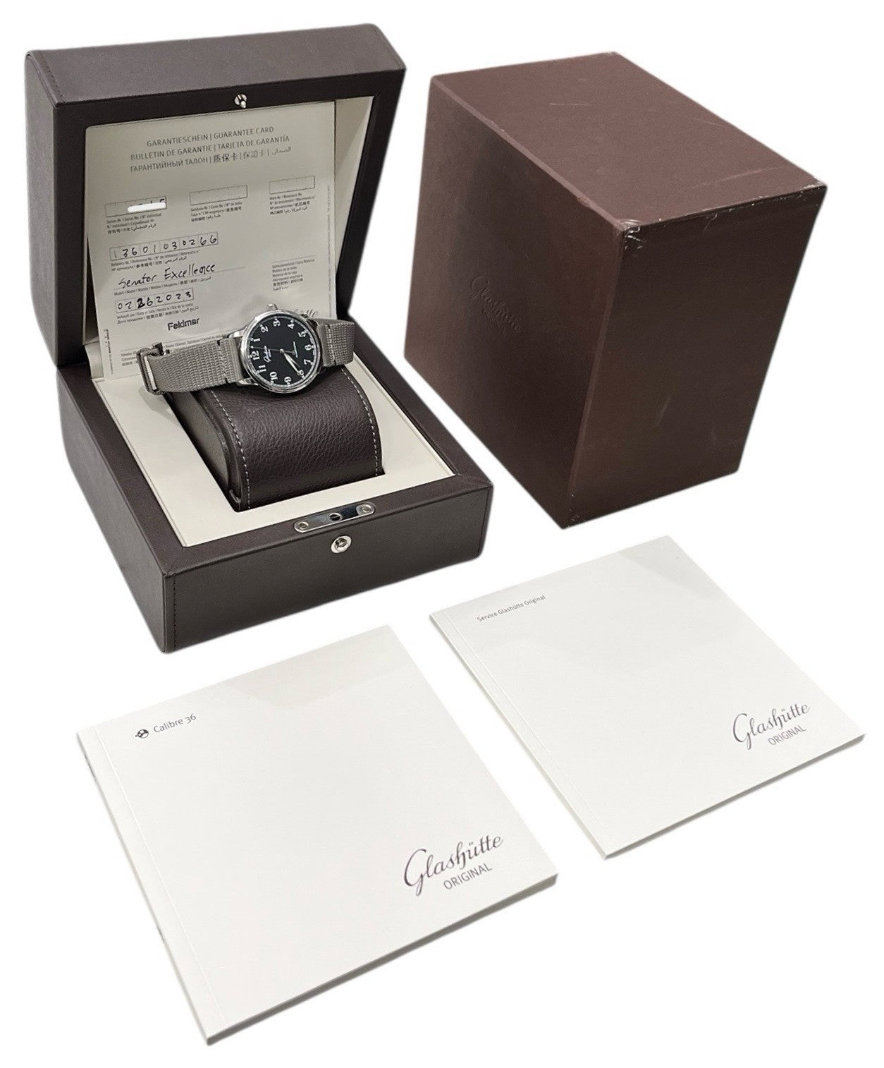 Glashutte Original Senator Steel Black Dial 40mm Automatic Mens 1-36-01-03-02-66
