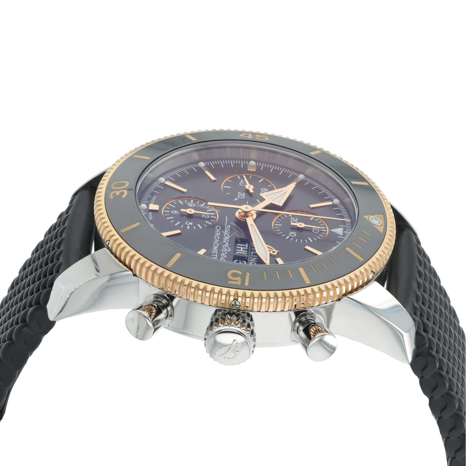 Breitling SuperOcean Heritage Black Dial Gold & Steel 44mm Auto Watch U13313