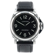 Panerai Luminor Black Dial Stainless Steel 44mm Manual Wind Mens Watch PAM0002
