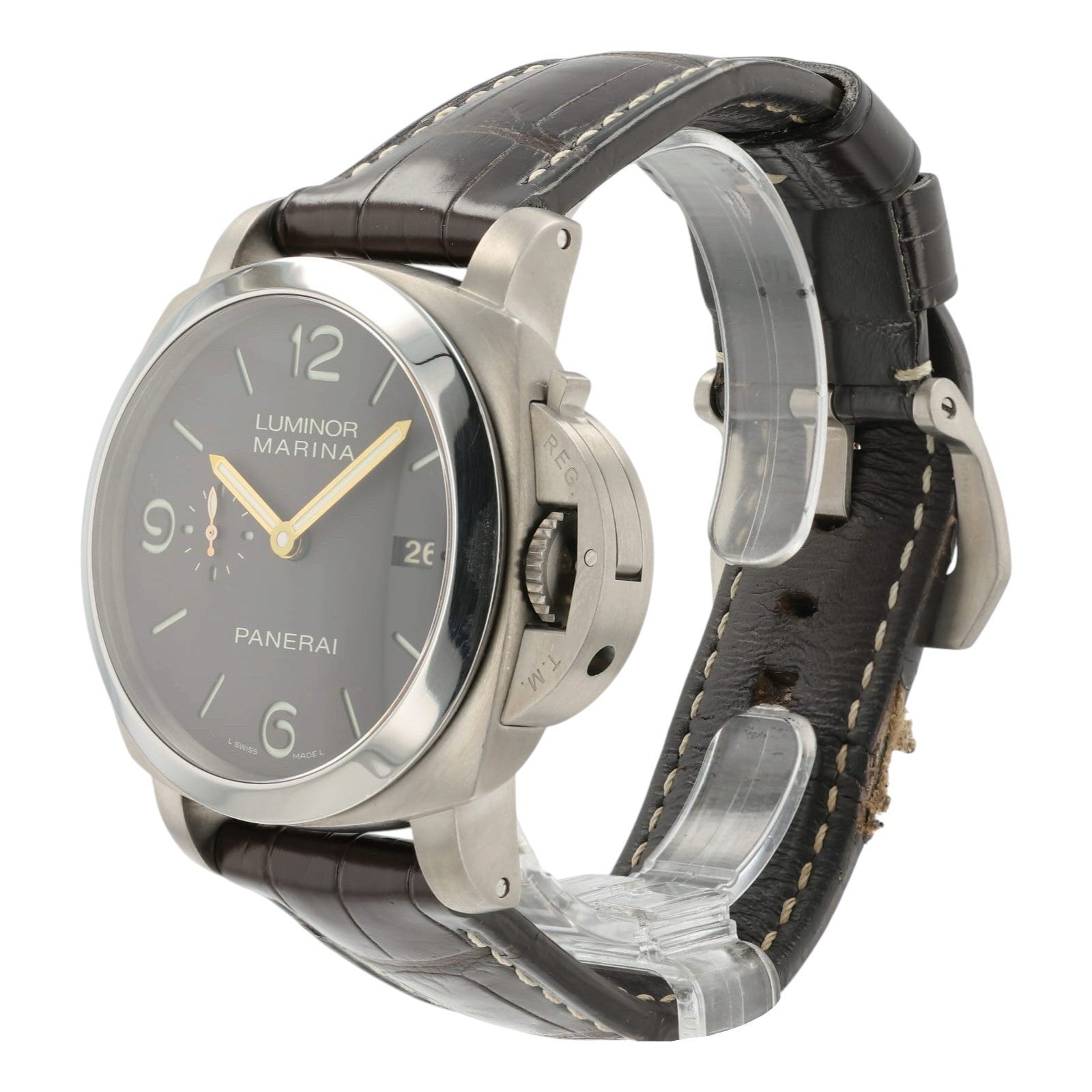 Panerai Luminor Marina Brown Dial Titanium 44mm Automatic Men’s Watch PAM00351