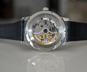 Glashutte Original Senator Sixties Steel Blue Dial Mens Watch - Box & Papers