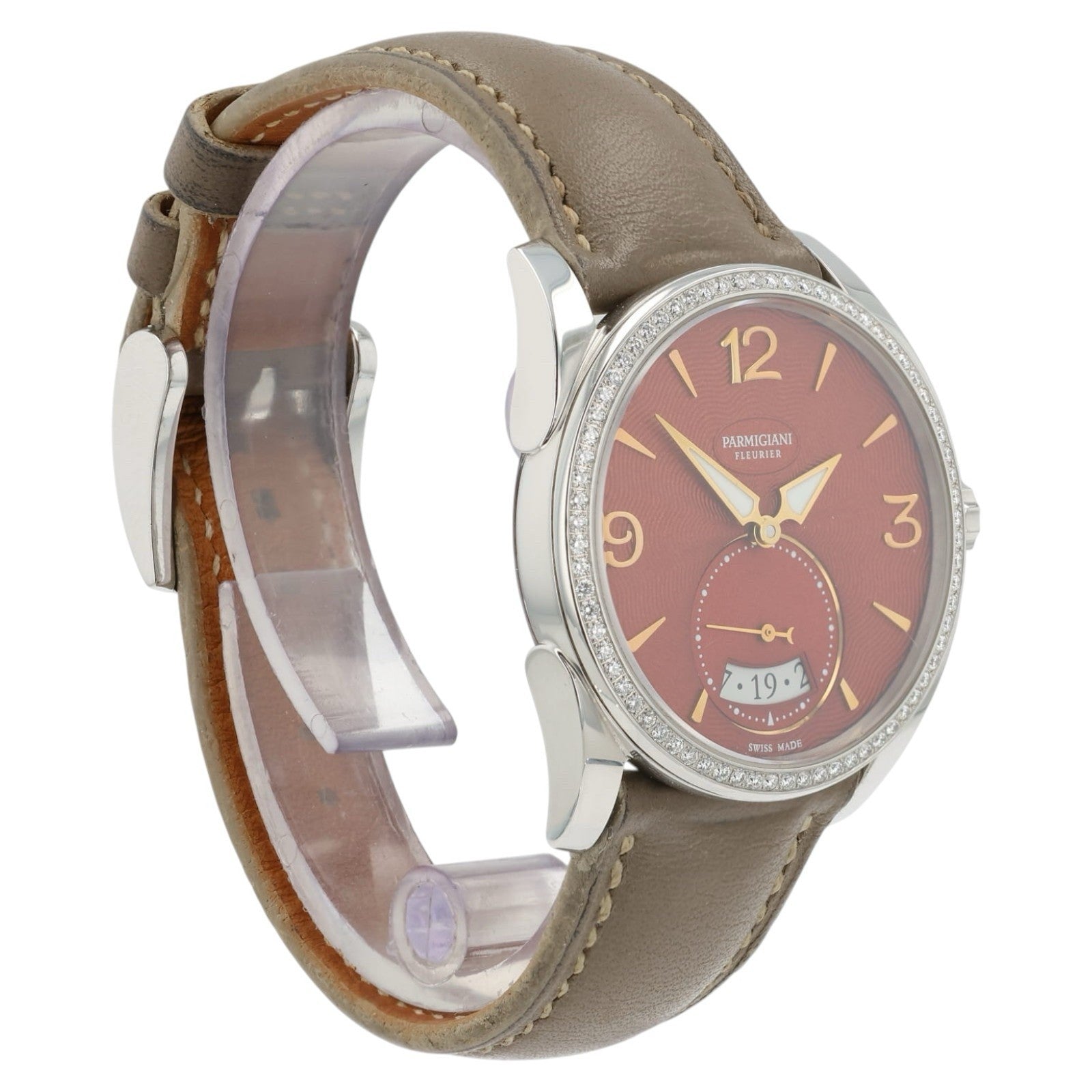 Parmigiani Fleurier Red Dial Stainless Steel 33mm Automatic Women's Watch PFC273