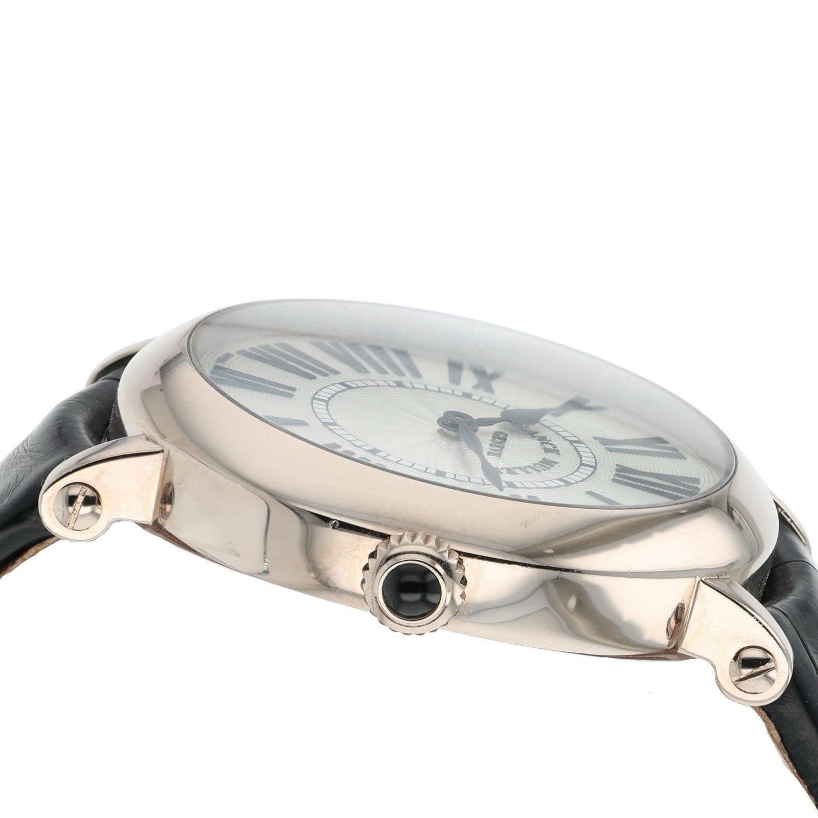 Franck Muller Ronde 18k White Gold 35mm Silver Color Dial Quartz Mens 8035 QZ R