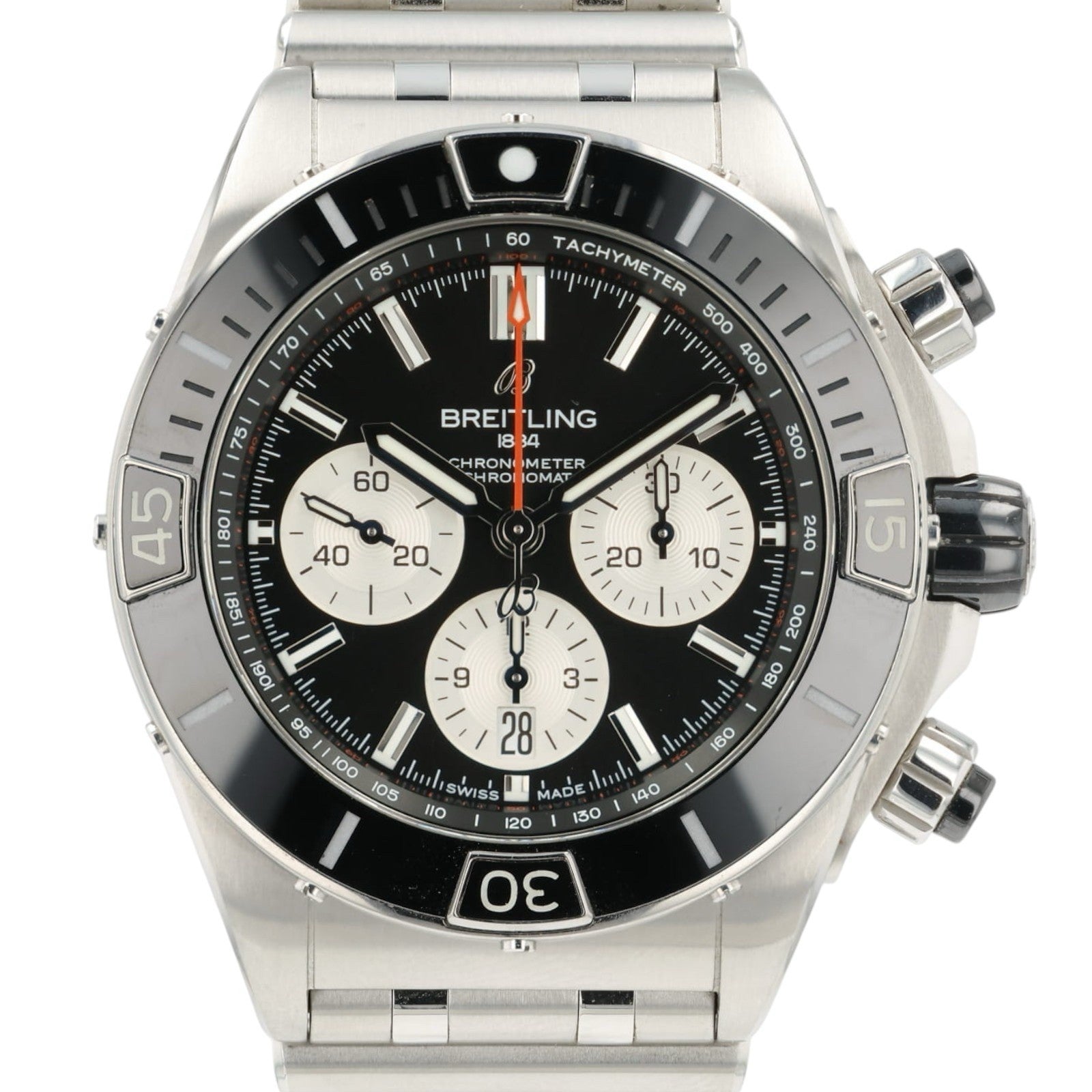 Breitling Super Chronomat Black Dial Stainless Steel 44mm Automatic Men’s AB0136