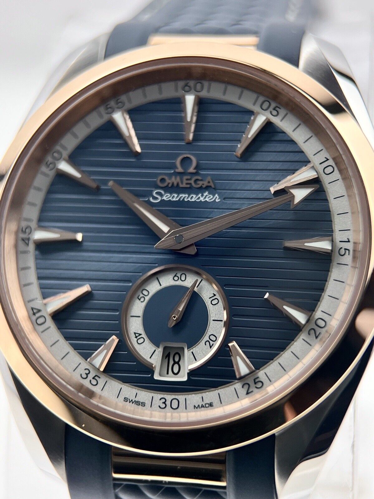 Omega Seamaster Aqua Terra 220.22.41.21.03.001 Blue 41mm Steel & Rose Gold Watch