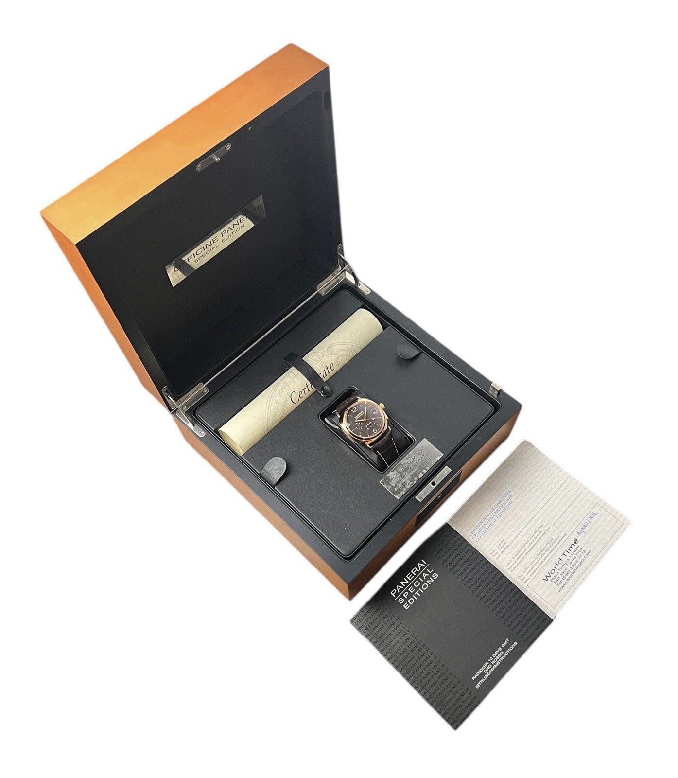 Panerai Luminor Oro Rosso Brown Dial 18k Rose Gold 45mm Automatic Mens PAM00497
