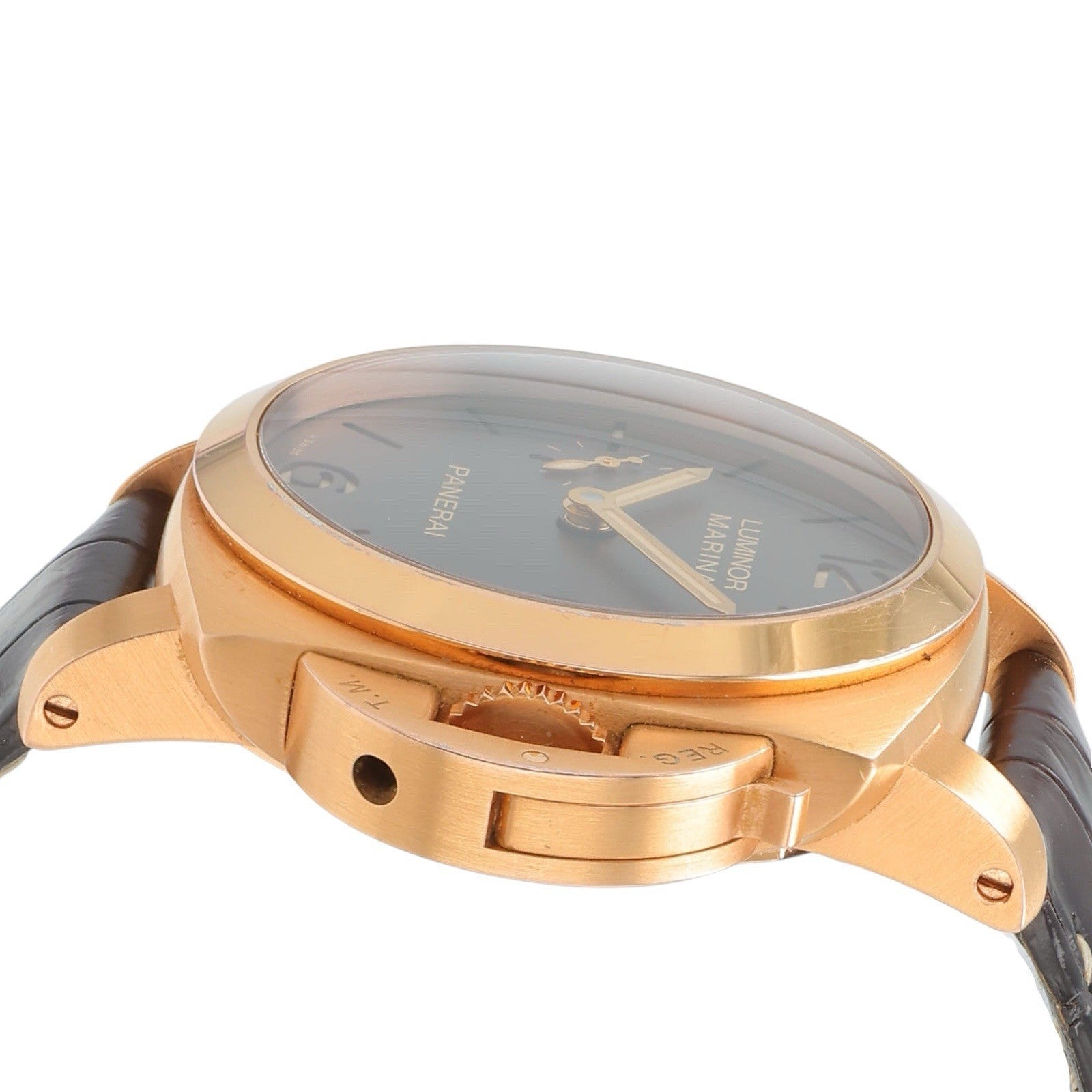 Panerai Luminor 18k Rose Gold Brown Dial 42mm Automatic Men’s Watch PAM00393
