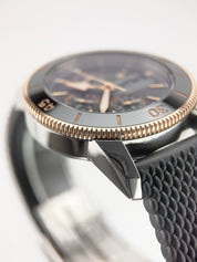 Breitling Superocean Steel & Gold Chrono Black Dial 44mm Automatic Mens U13313