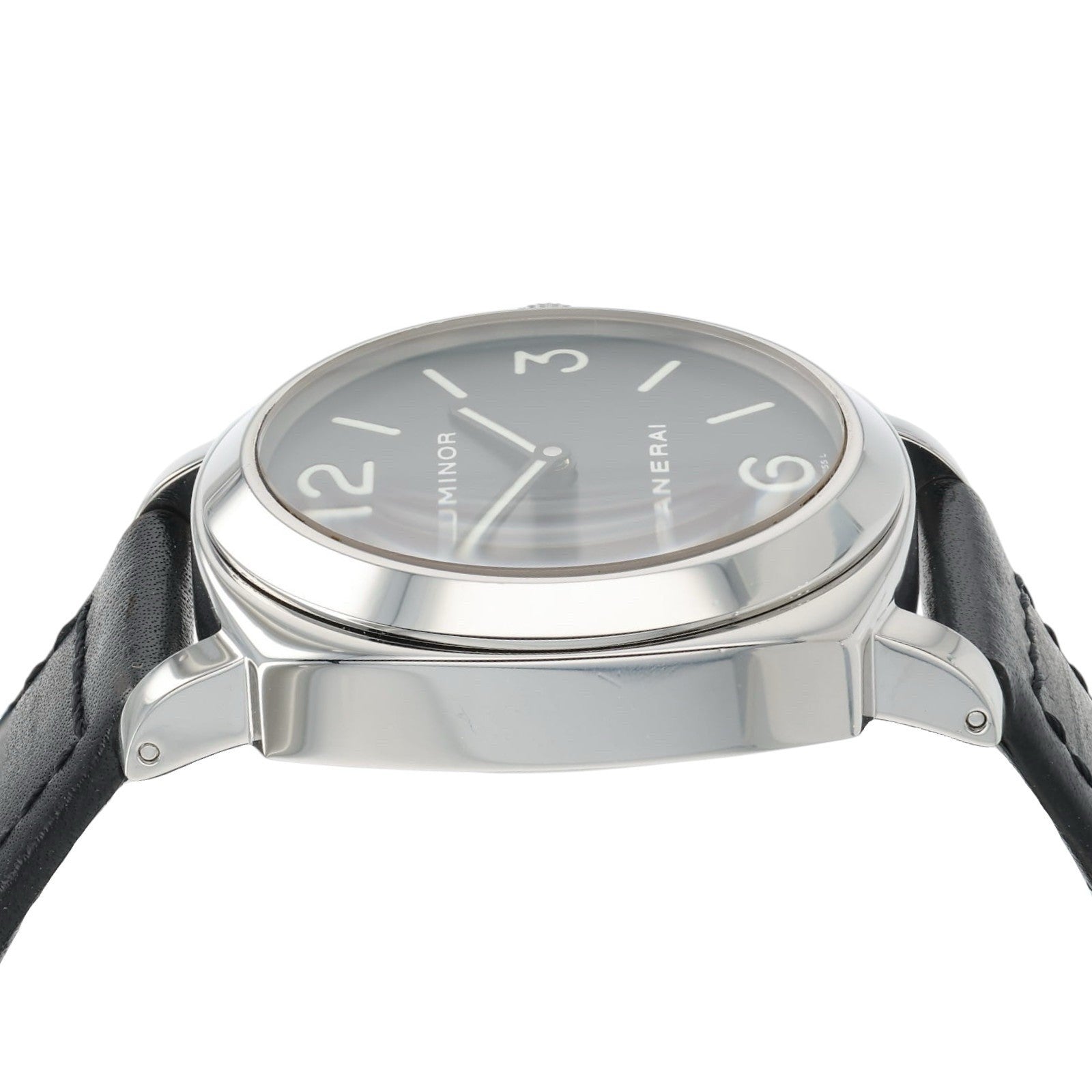 Panerai Luminor Black Dial Stainless Steel 44mm Manual Wind Mens Watch PAM0002