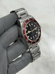 Tudor Black Bay Smiley Stainless Steel Red 41mm Automatic Watch 79220R - B/P