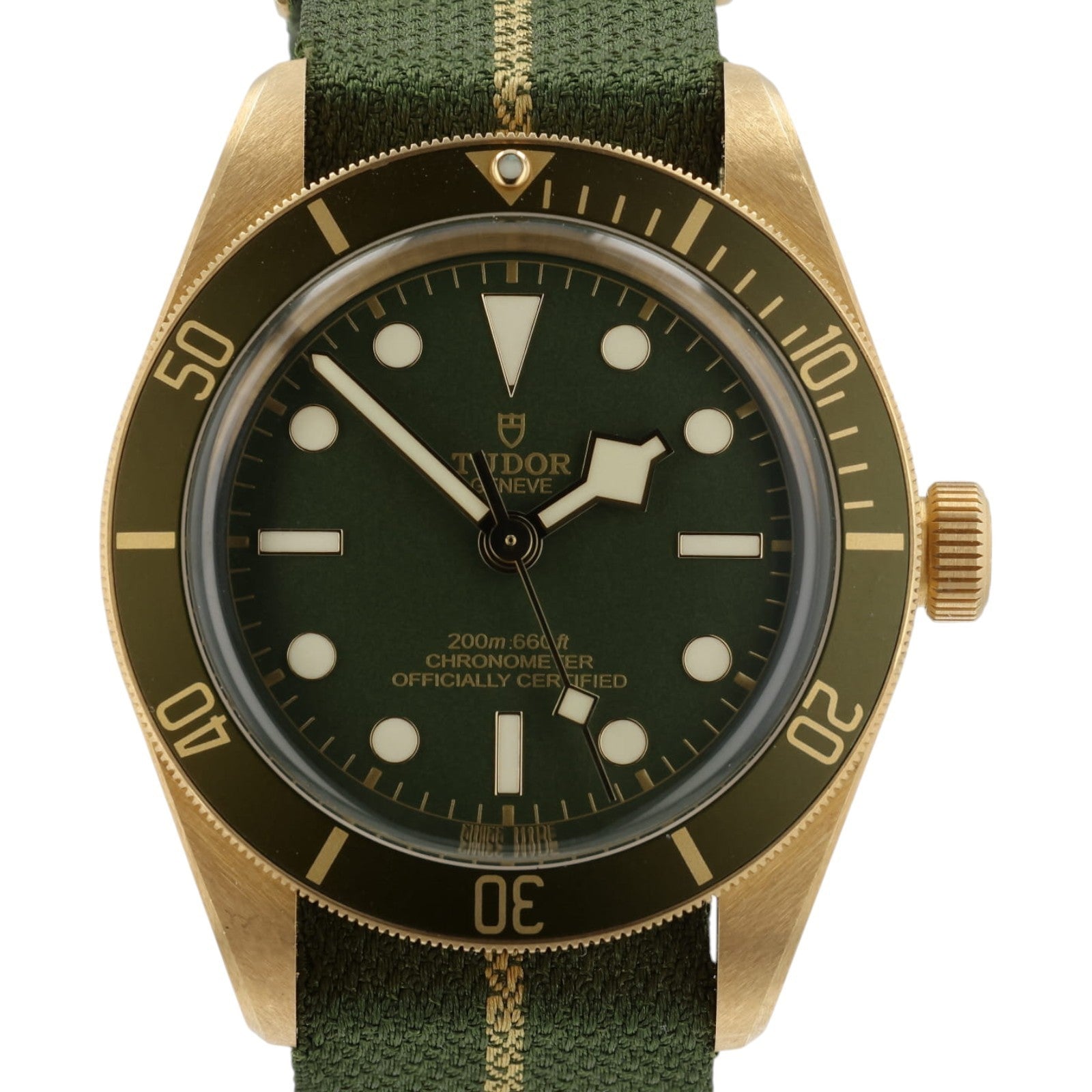 Tudor Black Bay 58 Green Dial 18k Yellow Gold 39mm Automatic Mens Watch 79018V