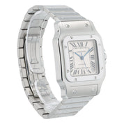 Cartier Santos Galbee Stainless Steel Silver Dial 32mm Automatic Mens Watch 2823