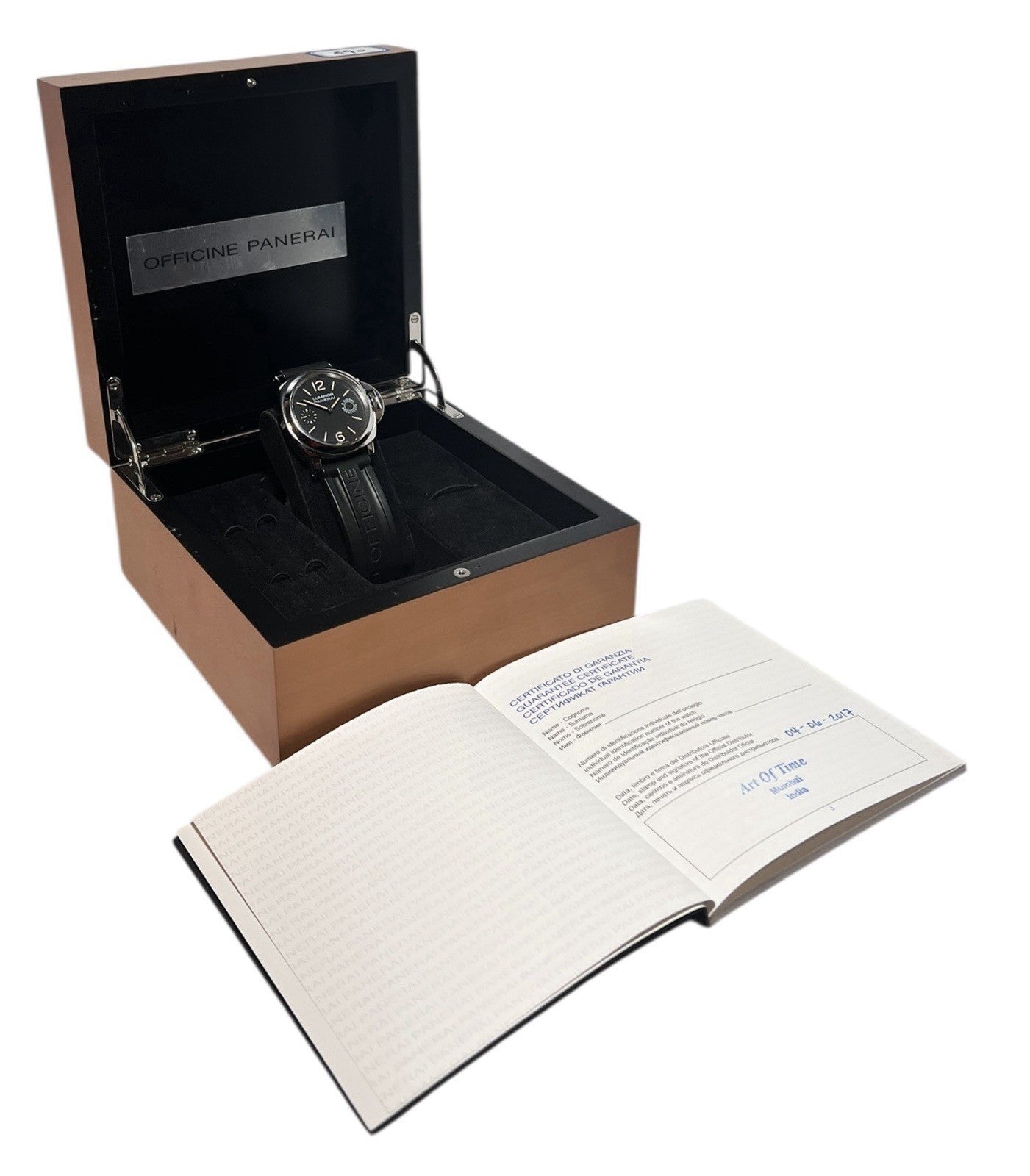 Panerai Luminor Stainless Steel Black Dial 44mm Manual Wind Men's Watch PAM00590