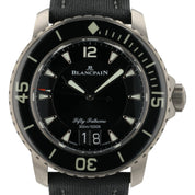Blancpain Fifty Fathoms Black Dial Titanium 45mm Automatic Mens 5050 12B30 B52A