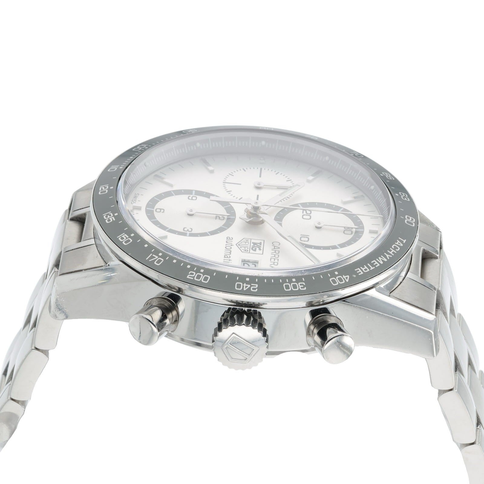 Tag Heuer Carrera Silver Dial Stainless Steel 41mm Automatic Mens Watch CV2011