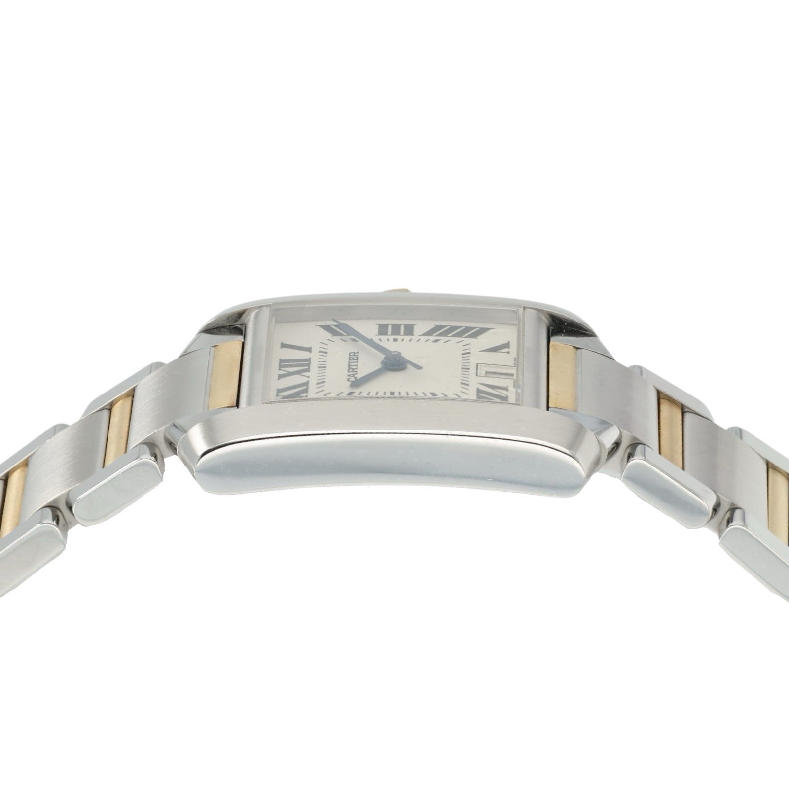 Cartier Tank Silver Dial 18k Yellow Gold & Steel 30x25mm Quartz Women’s W51023Q4