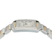 Cartier Tank Silver Dial 18k Yellow Gold & Steel 30x25mm Quartz Women’s W51023Q4