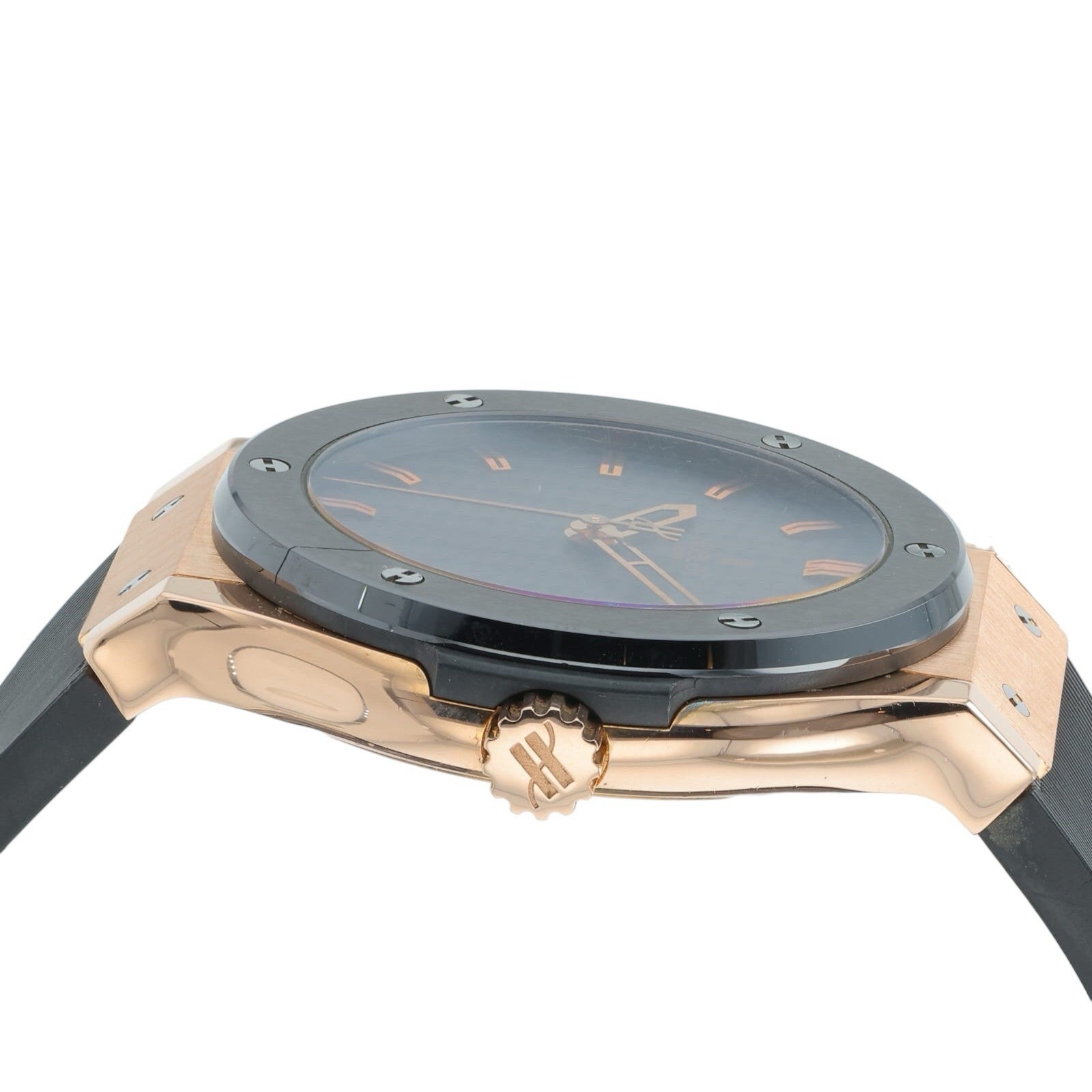 Hublot Classic Fusion 18k Rose Gold Carbon Dial 45mm Automatic 511.PM.1780.RX