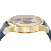Perrelet Moon Phase Cream & Blue Dial 18k Yellow Gold 40mm Automatic Watch A3013