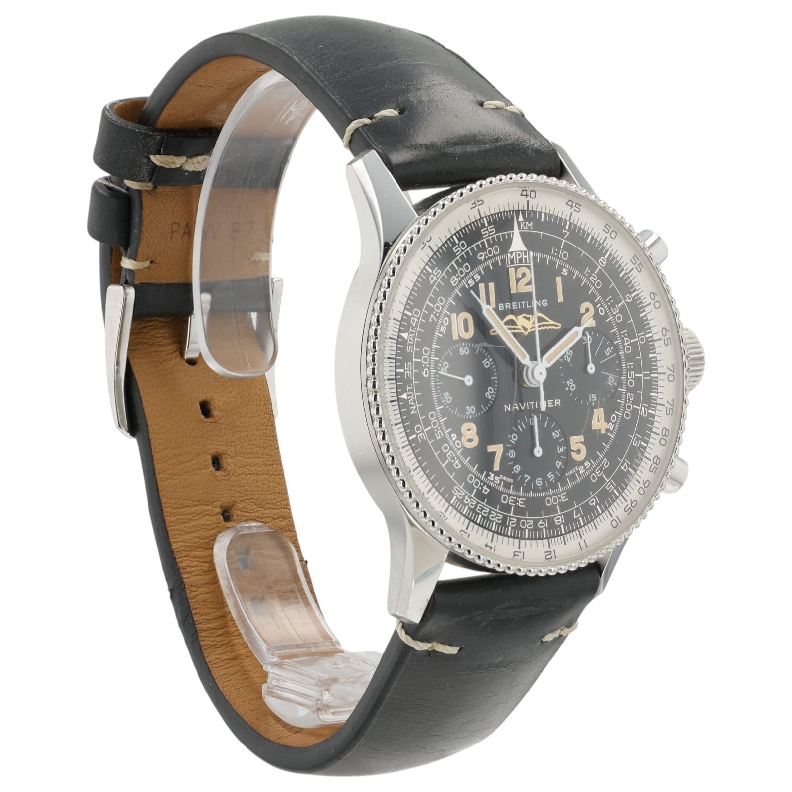 Breitling Navtimer Chrono Black Dial Steel 41mm Manual Wind Men's Watch AB0910