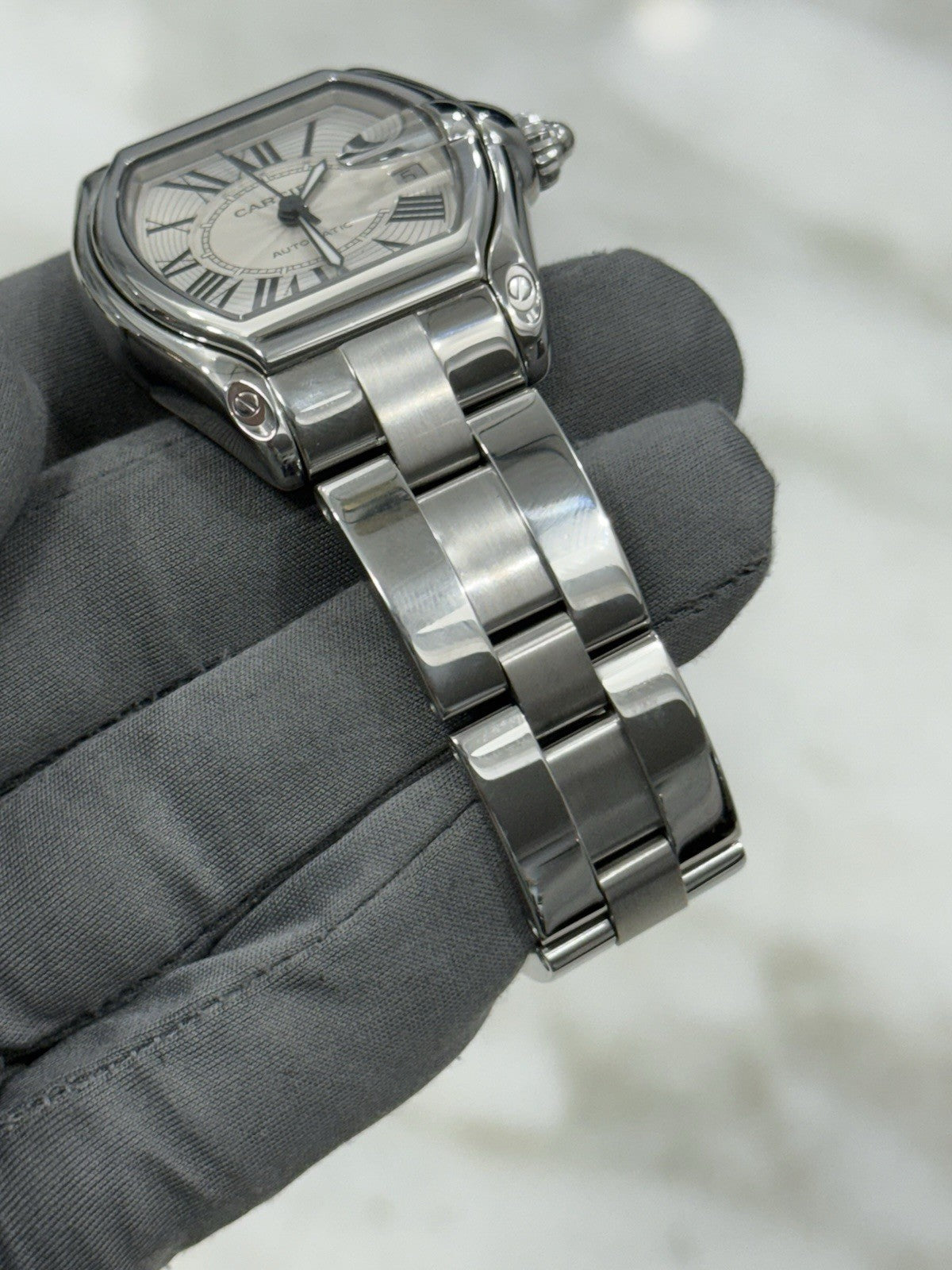 Cartier Roadster Roman Dial Men’s Stainless Steel Automatic Watch 2510