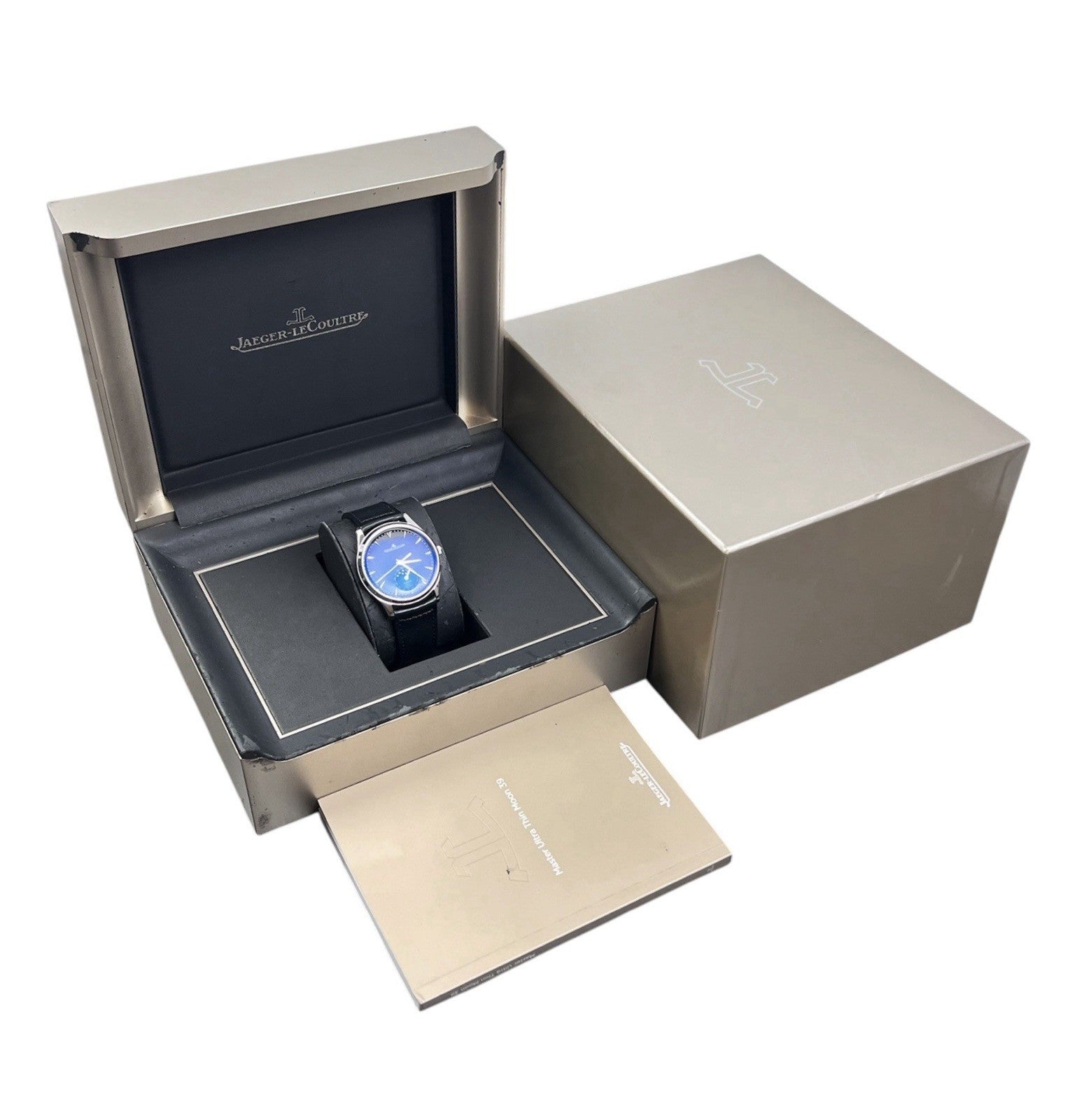 LeCoultre Ultra Thin Moon Black Dial Stainless Steel 39mm Auto Watch Q1368470