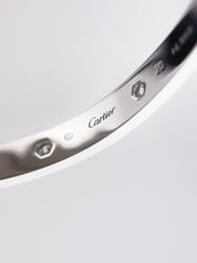 Cartier Love Bracelet WG 10 Diamonds 18k White Gold Size 20 CRB6040720