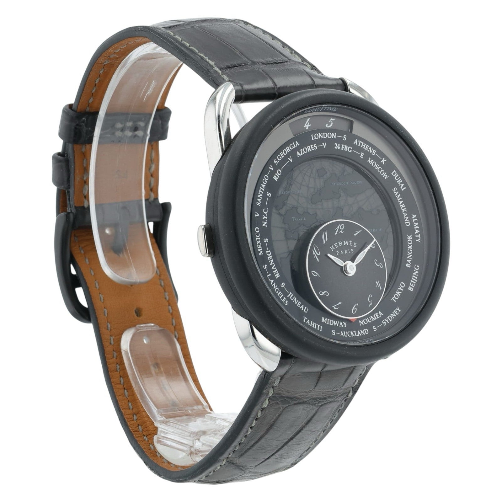 Hermes Arceau Titanium & Platinum Black Dial 41mm Automatic Men’s Watch AR10741